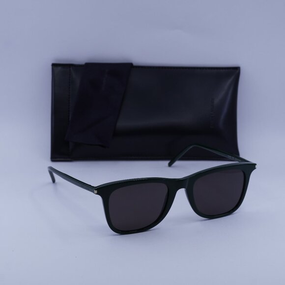 Saint Laurent SL304 009 Square Sunglasses - Green/Black - Picture 1 of 9